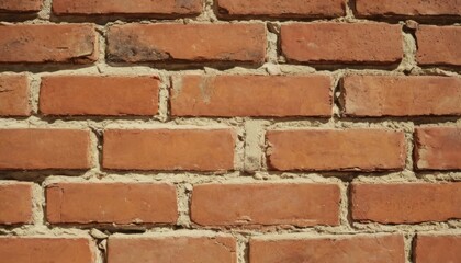 Obraz premium Old red brick wall damaged background