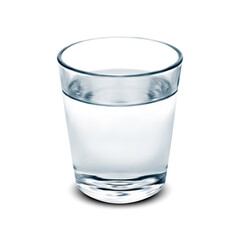 Realistic water cup. 3d water cup
