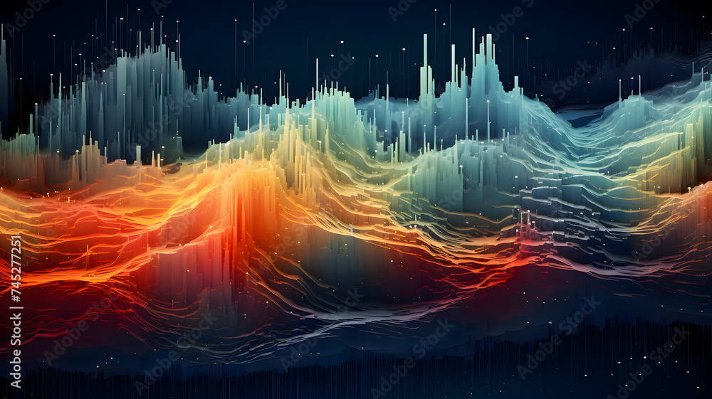 Poster visualization of fractal realms background