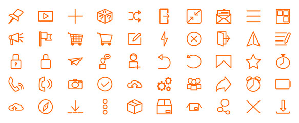web icon set simple vector illustration