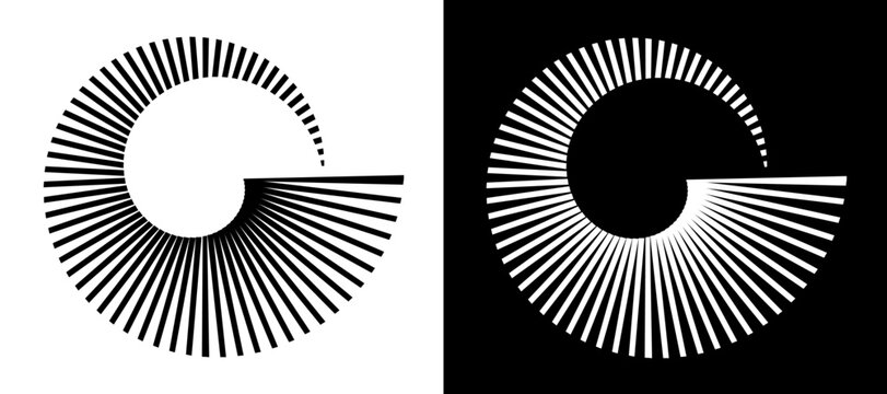 Linear form of spiral, line rotation set