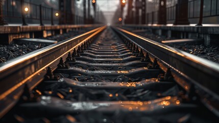 Fototapeta na wymiar photo of railway tracks