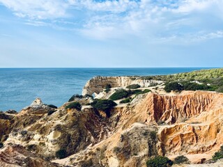 Fototapeta na wymiar Rocky ocean coast, cliffs at the ocean