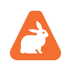 Rabbit Logo combine with letter A vector template