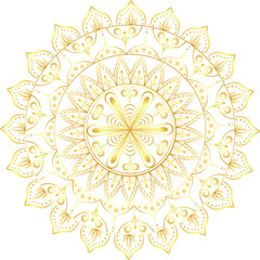 Decorative Luxury Gold Mandala Design ornamental illustration Ramadan Kareem Islamic