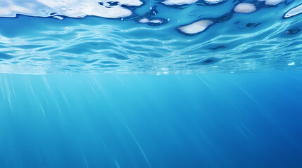Naklejka na ściany i meble Abstract blue water wave texture background
