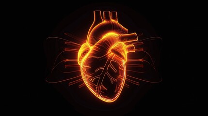 human heart pulse concept, illustrating the rhythmic beat of life within the body's circulatory system
