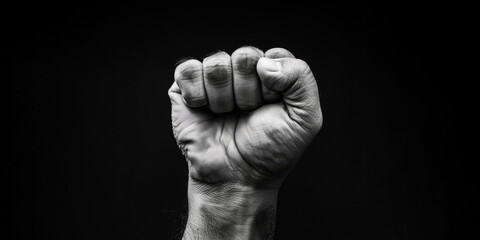 Monochrome Image of a Fist