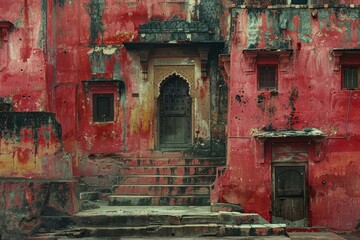old abandoned house in the old town