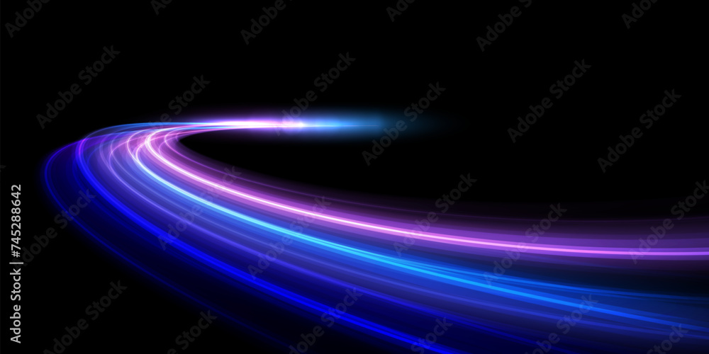 Poster modern abstract high-speed light trials effect. speed movement background. futuristic digital techno
