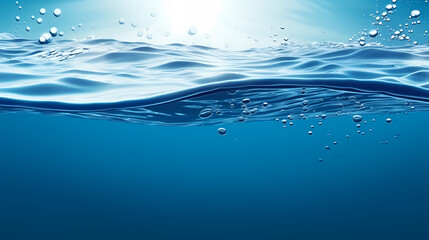 Obraz premium Abstract blue water wave texture background