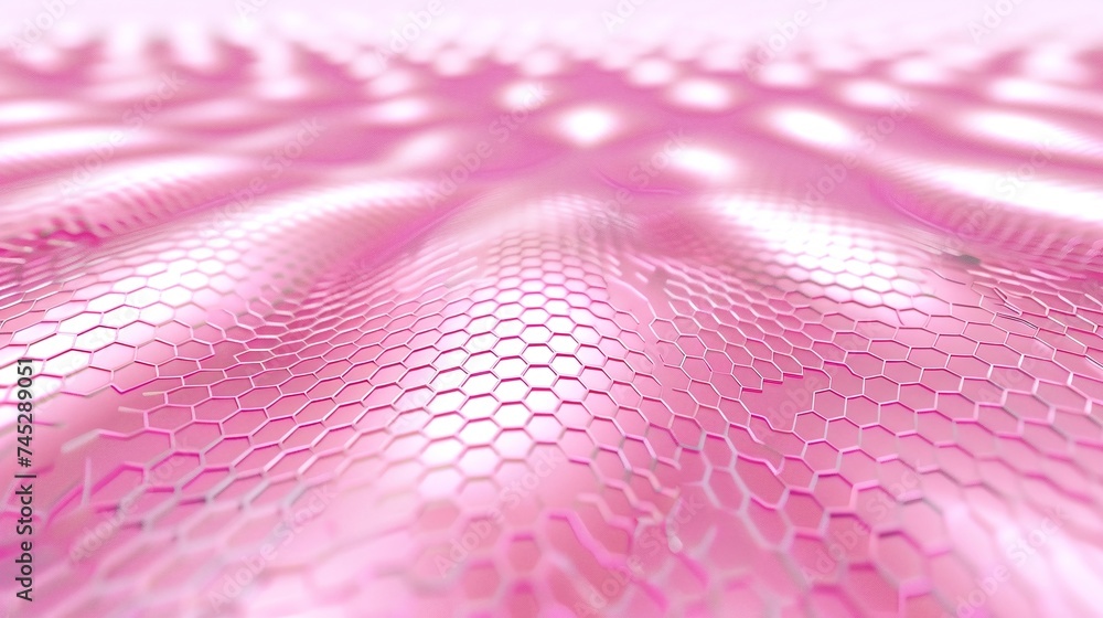 Aufkleber decorative modern backdrop wavy hexagonal shaped mesh background with copy space