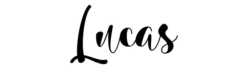 Lucas - black color - name written - ideal for websites,, presentations, greetings, banners, cards,, t-shirt, sweatshirt, prints, cricut, silhouette, sublimation	

