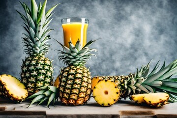 pineapple and juice