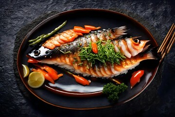 grilled salmon with lemon