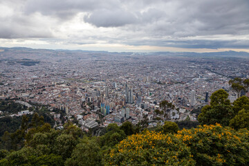 Bogota view from Monserrate altitude