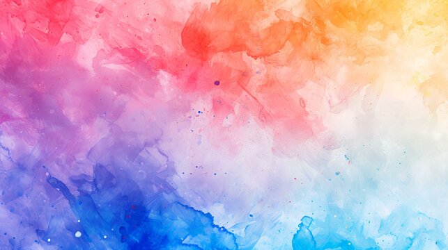 Abstract watercolor background. Hand-drawn illustration. The color splashing on the paper.