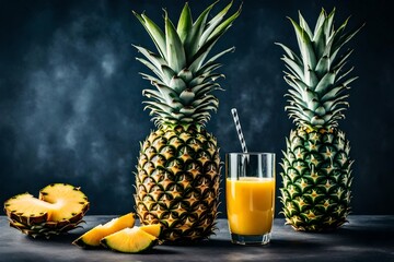 pineapple juice and fruits
