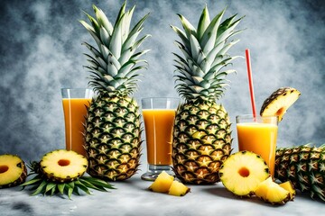 pineapple juice and fruits