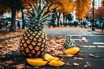 pineapple on the beach