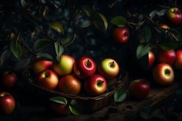 red apples in a basket