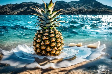pineapple on the beach