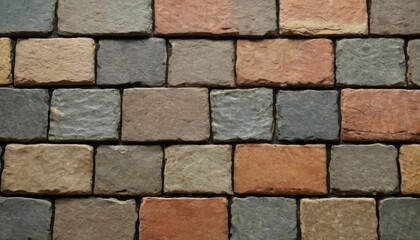 Slate tile ceramic seamless pattern brick brown stone texture for background