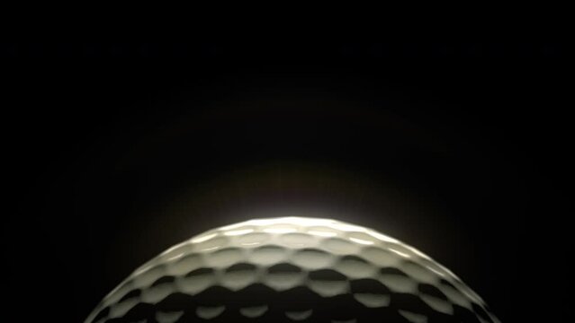 Golf Ball Bottom Graphic in epic lighting on Black