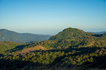 Ta Nang - Phan Dung route with milestone between 3 provinces through grass hills and forests in Song Mao Nature Reserve
