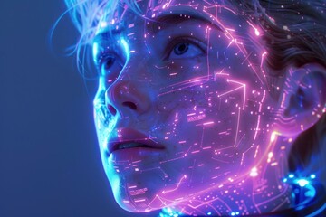 A futuristic interpretation of a AI powered humanoid
