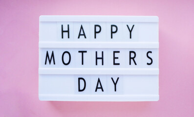 Happy mother's day. Message board greeting. Minimal design