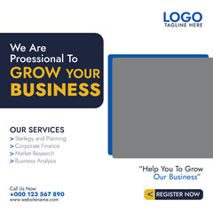 Social media post template for companies and digital marketing companies