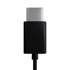Obraz premium PNG USB-C plug-in Type-c port USB display port illustration prop telephone port perspective black