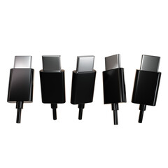 PNG USB-C plug-in Type-c port USB display port illustration prop telephone port perspective black