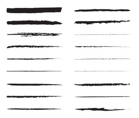 Obraz premium A set of grunge vector watercolor and ink strokes (individual objects). Nice design elements for your projects