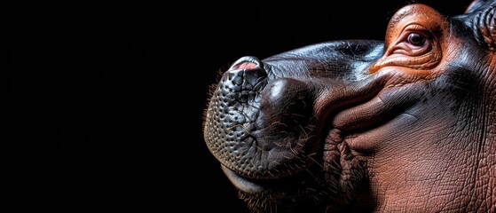a close up of an elephant's face with it's mouth open and it's eyes wide open.
