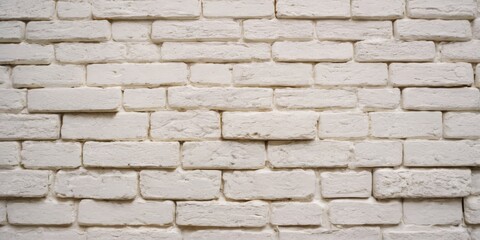 Obraz premium White brick wall texture background for stone tile block painted