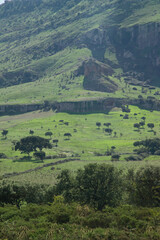 landscape with mountains and blue sky, Ittiri Romana, paesaggio. SS, Sardinia, Italia