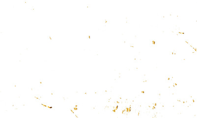 Abstract luxury golden confetti glitter and dust falling down on transparent background. Shiny glittering dust background. Vector illustration.