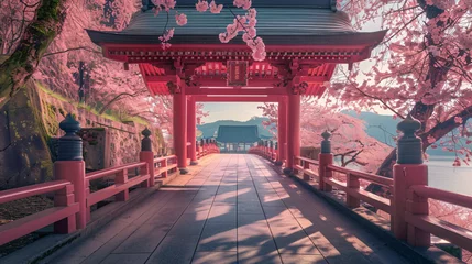 Fototapeten A cherry blossom or Sakura in Japan © Data