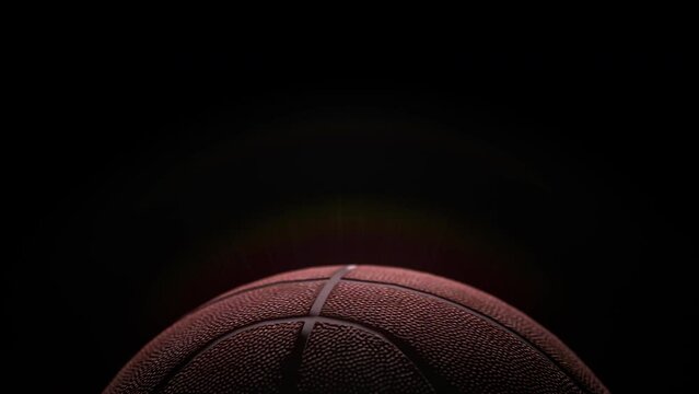 Basketball Bottom Graphic in epic lighting on Black