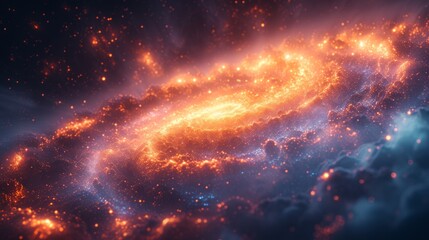 Illustration of a beautiful and vivid optical illusion depicting the concept of infinity in space.