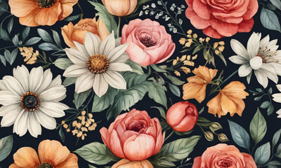 Various colored flowers