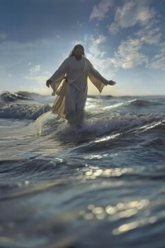 Jesus walked on water 4k