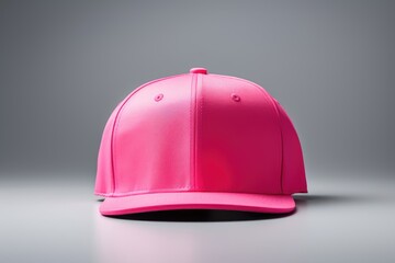 Pink snapback presented as a mockup on a grey background, ideal for showcasing design, branding and printing