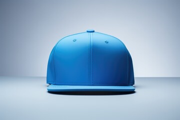 A vibrant blue baseball cap presented in a minimalist style, ideal for apparel mockup designs