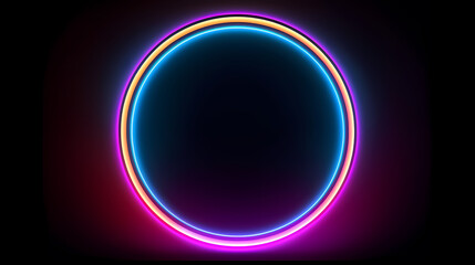 Obraz premium Technology bright circles on background