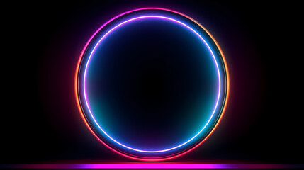 Technology bright circles on background