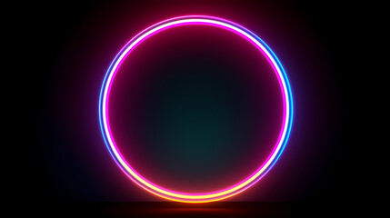 Obraz premium Technology bright circles on background