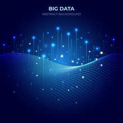 Fototapeta na wymiar Technology Big Data Gradient Background